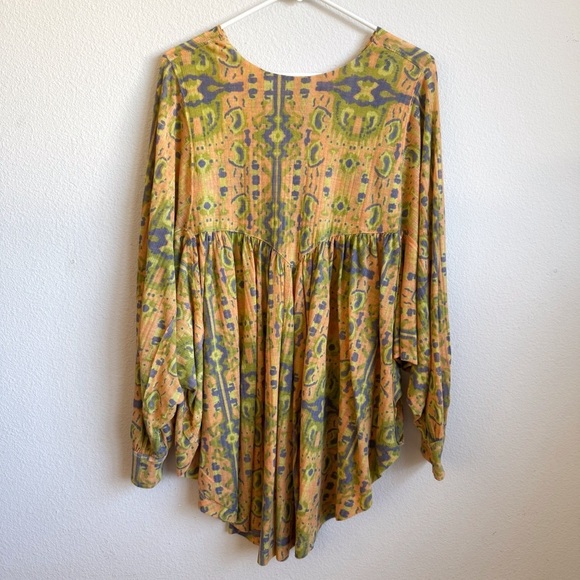 Free People this is it yellow dolman sleeve tunic top shirt size small - Picture 2 of 8